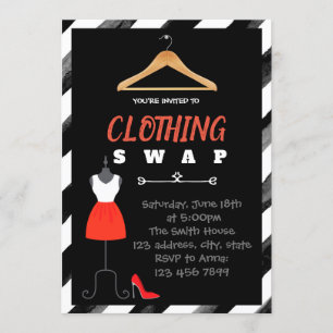 Fashion swap party invitation