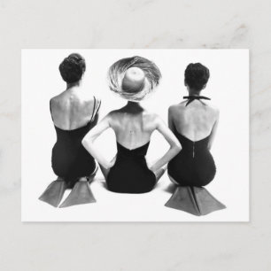 Fashion Swimwear 1950 Postcard
