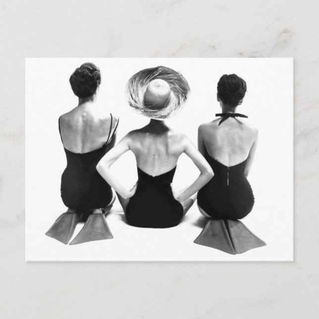 Fashion Swimwear 1950 Postcard (Front)