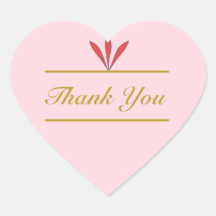 Fashion Thank You Heart Sticker