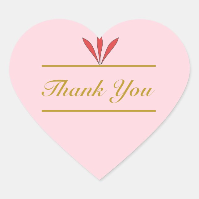 Fashion Thank You Heart Sticker (Front)