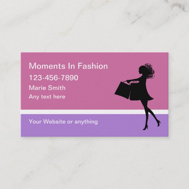 Fashion Theme Business Cards Trendy (Front)