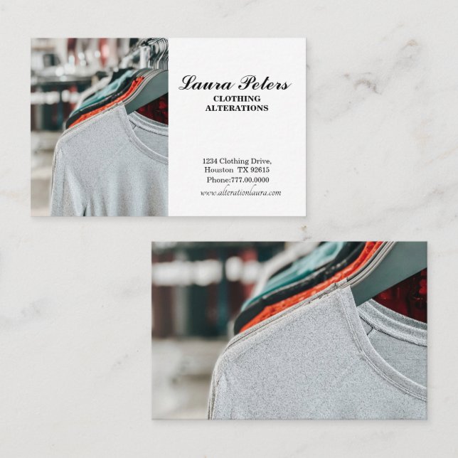 Fashion Wear Clothing Alteration Business Card (Front/Back)