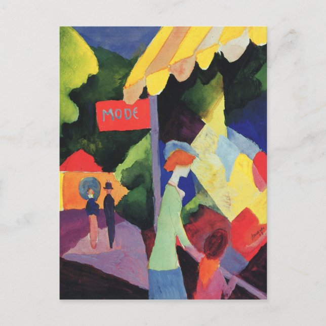 Fashion window by August Macke Postcard (Front)