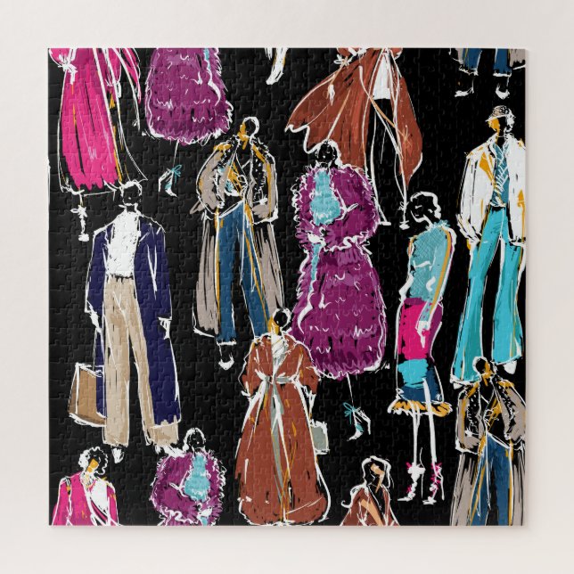 Fashion Winter Hand Drawn Sketch Jigsaw Puzzle (Vertical)