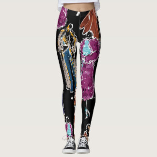 Fashion Winter Hand Drawn Sketch Leggings