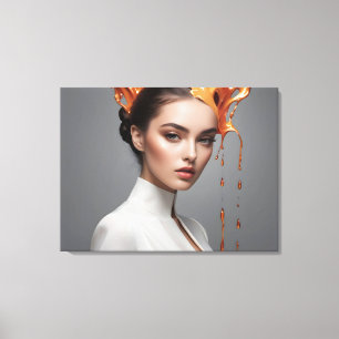 Fashion woman fine art canvas print