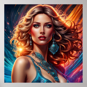 Fashion woman fine art poster