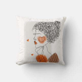 Fashion Woman: Graphic Black Lines Cushion