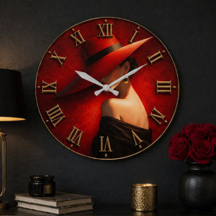 Fashion Woman Luxury Decor Large Clock