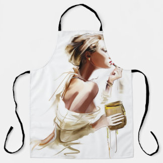 Fashion Woman: Stylish Contemporary Portrait. Apron
