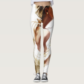 Fashion Woman: Stylish Contemporary Portrait. Leggings