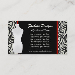Fashion Zebra Print Business Card