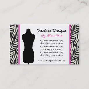 Fashion Zebra Print  Business Card