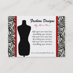 Fashion Zebra Print Business Card