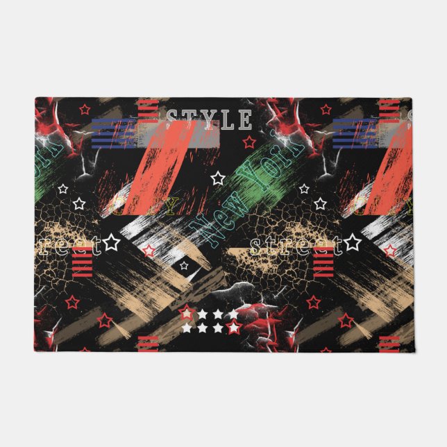 Fashionable abstract grunge doormat (Front)