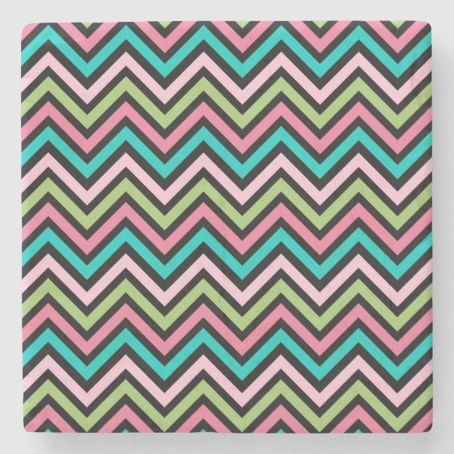 Fashionable and fun pink stone coaster (Front)
