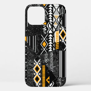 Fashionable and trendy collage seamless pattern w iPhone 12 case