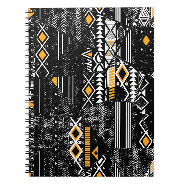 Fashionable and trendy  collage seamless pattern w notebook (Front)
