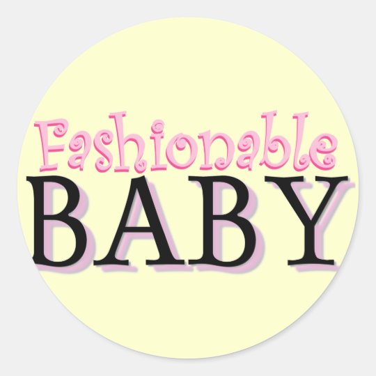 Fashionable Baby Tshirts and Gifts Classic Round Sticker