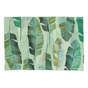Fashionable Banana Plants Tropical Illustration Pillowcase