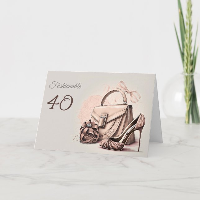 Fashionable Birthday Card for Women - Customisable (Front)