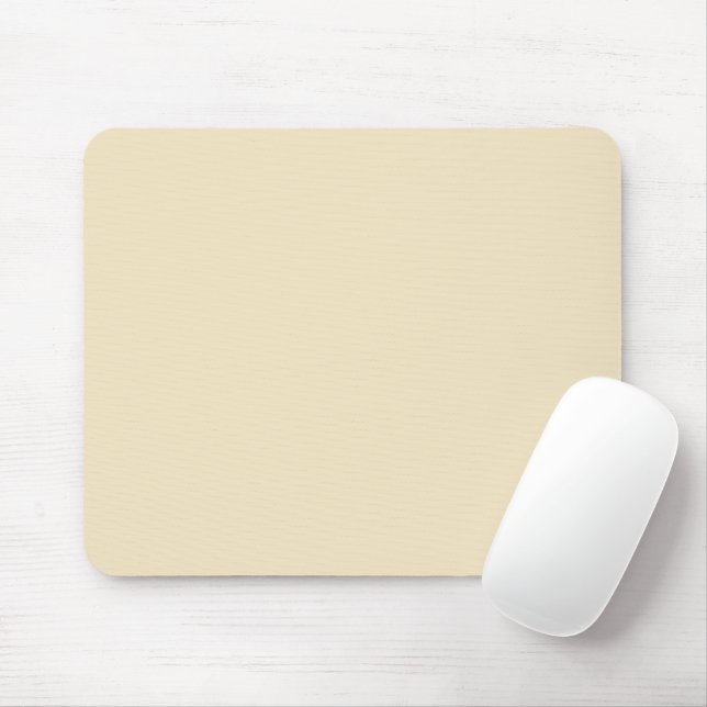 Fashionable Champagne Cream Solid Colour Backgroun Mouse Mat (With Mouse)