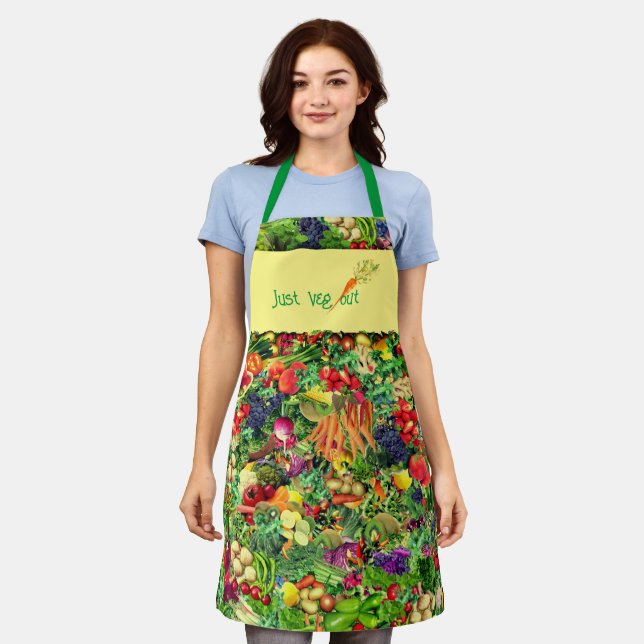 Fashionable Chef Healthy Vegetable Apron (Worn)