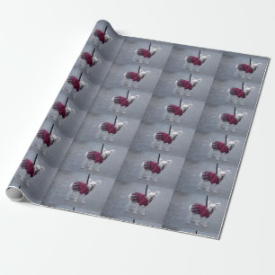 Fashionable Chinese Crested Dog In School Dress Wrapping Paper