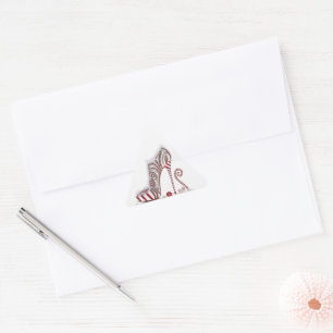 Fashionable Christmas Stiletto Triangle Sticker