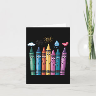 Fashionable Crayon Mood Colour Crayons Friyay Teac Card