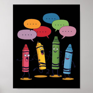 Fashionable Crayon Mood Colour Crayons Teacher Stu Poster