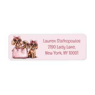 Fashionable Dachshund Dogs Pink Purse