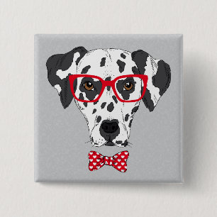 Fashionable Dalmatian 15 Cm Square Badge