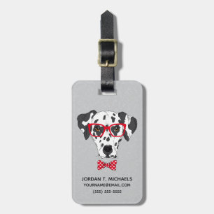 Fashionable Dalmatian   Add Your Name Luggage Tag