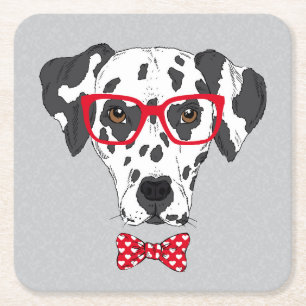 Fashionable Dalmatian Square Paper Coaster