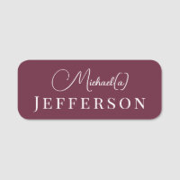 Fashionable Dark Ruby Red Handwritten Professional