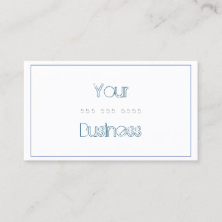 Fashionable Elegant White with Trendy Modern Frame Business Card