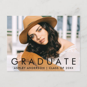 Fashionable Graduation Photo Announcement