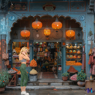 Fashionable Green Denim with Custom Text & Logo Capri Leggings