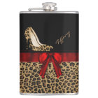 Fashionable Jaguar Print Stilettos Custom Flask