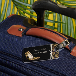Fashionable Jaguar Silettos Personalised Luggage Tag