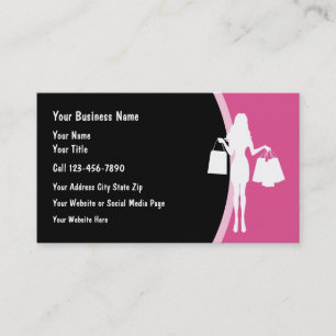 Fashionable Ladies Fashion And Shopping Theme Business Card