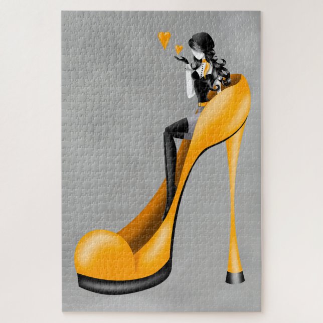 Fashionable Lady in Stiletto Jigsaw Puzzle (Vertical)