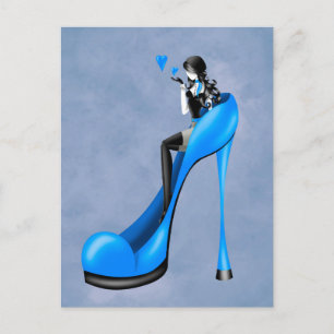 Fashionable Lady in Stiletto Postcard