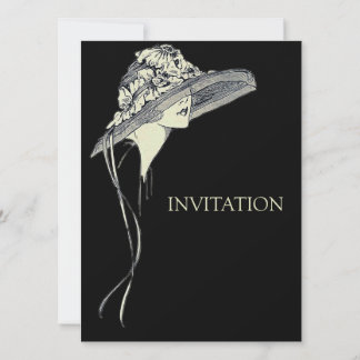 Fashionable Lady's Hat Invitation