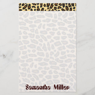 Fashionable Leopard Print personalised stationery