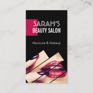 Fashionable Makeup Lips Beauty Salon Boutique Business Card