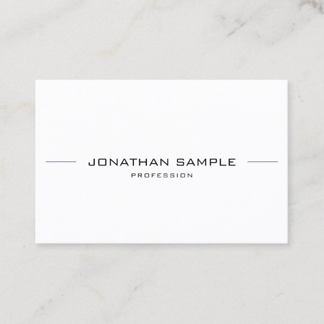 Fashionable Minimalist Modern Professional Simple Business Card (Front)