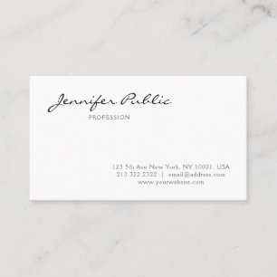 Fashionable Minimalistic Trending Modern Plain Business Card